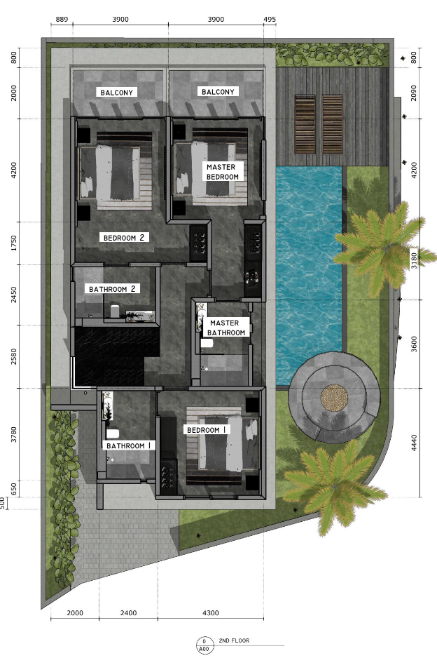 Villa Majestic — 2nd Floor Plan